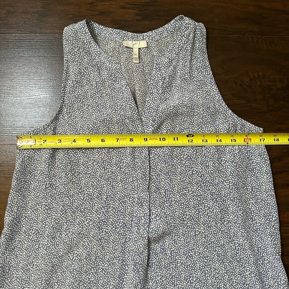 Joie light blue & white dot print silk tank top size XS - Picture 10 of 11